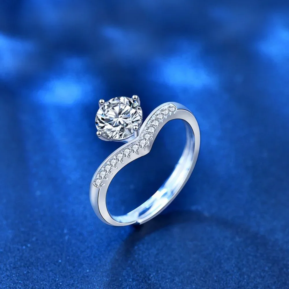Certified 1ct. t.w. Moissanite Diamond Solitaire Wedding Engagement Ring NEW - Picture 7 of 13